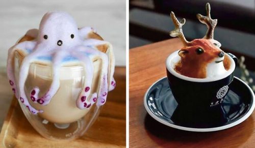 30 przykładów „latte art”, które wyglądały prawie zbyt dobrze, żeby je pić!