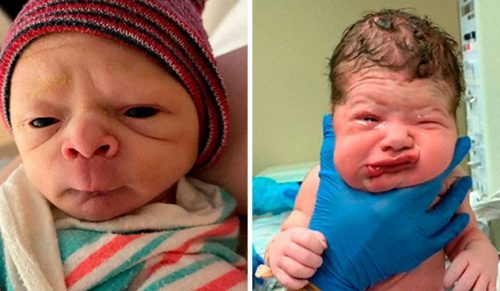 30 rodziców udostępnia zdjęcia, na których ogłaszali narodziny dziecka vs. jak naprawdę wyglądały!