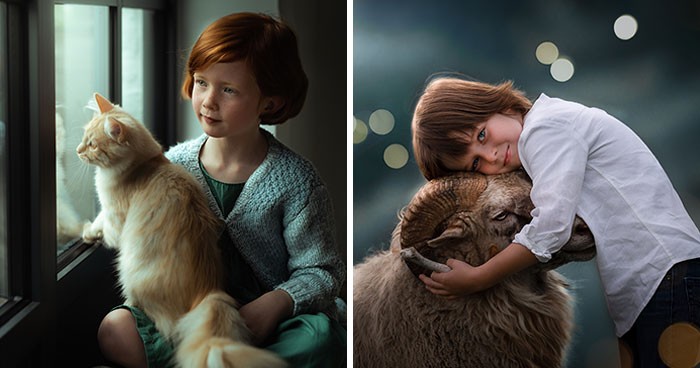 Fotografka odwiedziła różne miejsca na całym świecie i zrobiła 25 uroczych zdjęć dzieci i zwierząt!