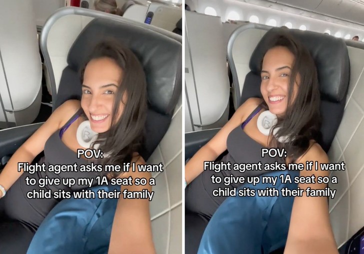 Kobieta nie żałuje, że nie zgodziła się ustąpić miejsca w pierwszej klasie dziecku podczas lotu!