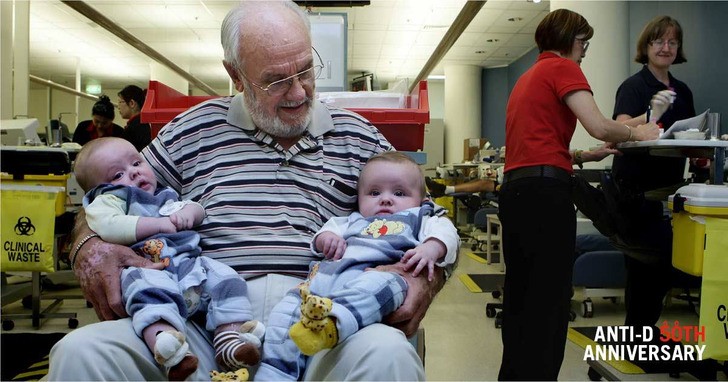 Ten człowiek ocalił życie 2,4 miliona dzieci dzięki swojej niezwykłej grupie krwi!