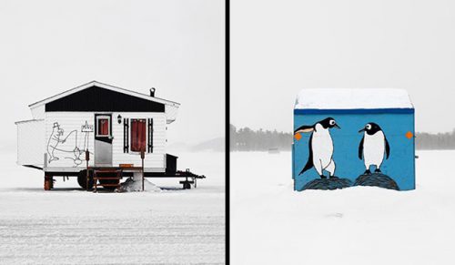Ten fotograf zrobił zdjęcia centrum połowów pod lodem w Kanadzie!