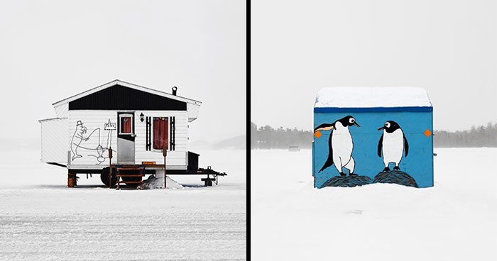 Ten fotograf zrobił zdjęcia centrum połowów pod lodem w Kanadzie!