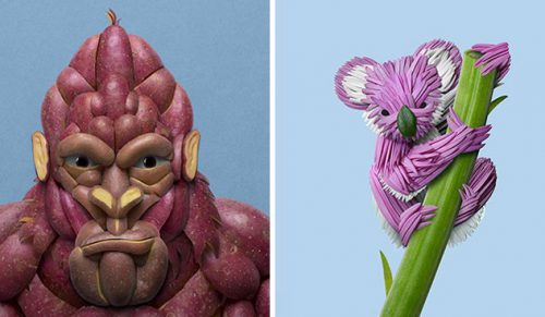 Artysta tworzy rzeźby zwierząt z kompozycji kwiatowych!