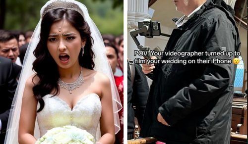 Panna młoda była oszołomiona, gdy kamerzysta przyszedł na ślub z iPhonem!