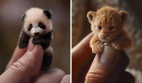 Ten artysta tworzy portrety małych zwierząt, które mieszczą się w dłoni człowieka!