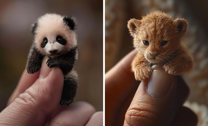 Ten artysta tworzy portrety małych zwierząt, które mieszczą się w dłoni człowieka!
