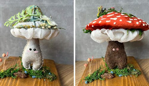 Jeśli kochasz Cottagecore to z pewnością spodobają ci się te urocze pluszowe grzyby!