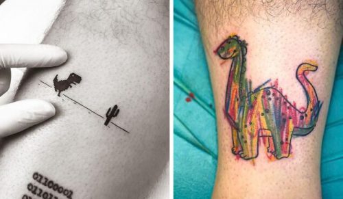 30 ludzi, którzy mieli fajny pomysł na tatuaż z dinozaurem i został on wykonany perfekcyjnie!