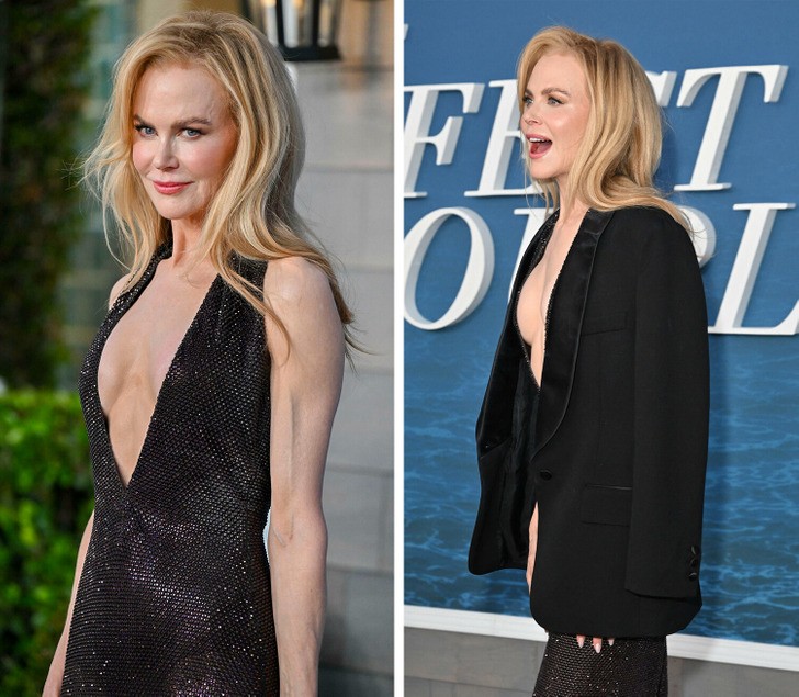 „Niezwykły” głęboki dekolt Nicole Kidman wywołuje kontrowersje, ale niektórzy jej bronią!