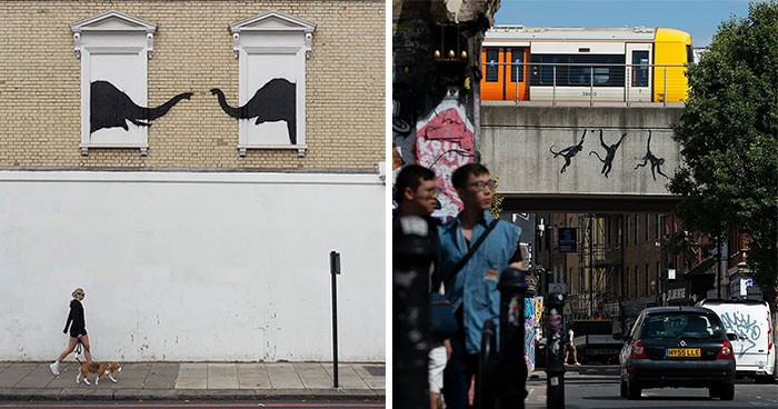 Oto 9 dzikich zwierząt, które włóczyły się po ulicach Londynu, dzięki uprzejmości Banksy’ego!