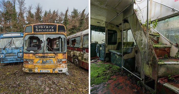 30 zdjęcia opuszczonych autobusów, które miały być używane w irlandzkim muzeum!