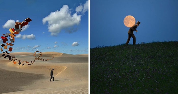 29 onirycznych dzieł sztuki, które przeniosą cię do świata iluzjonistów autorstwa Ceslovasa Cesnakeviciusa!