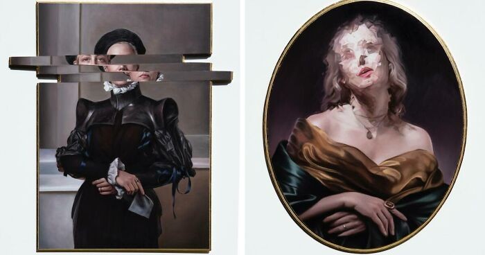 Artysta dodaje nowoczesny akcent do klasycznych obrazów, zniekształcając je!