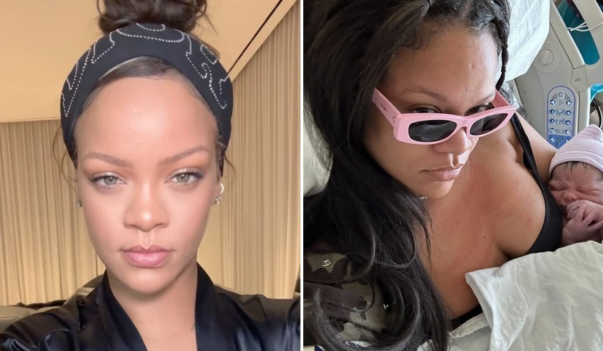 Rihanna udostępnia zdjęcia z sali porodowej z dwójką dzieci, a ludzie chwalą ją za szczerość!