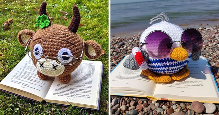 15 szydełkowych uchwytów na okulary w uroczych kształtach zwierząt!