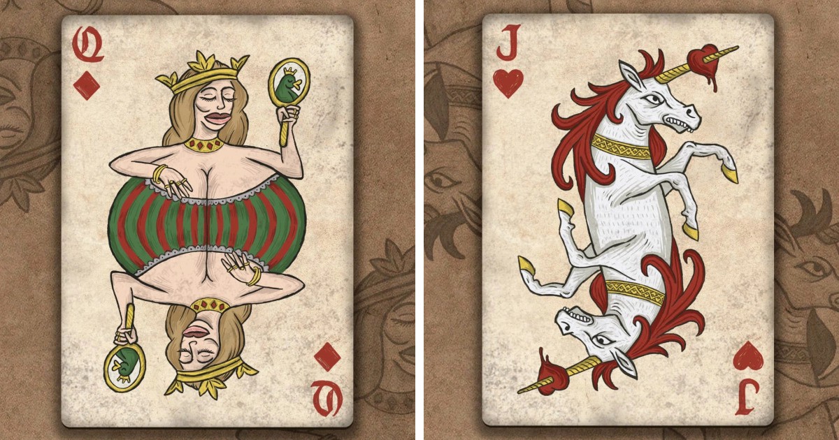 Średniowieczny twist na klasycznej talii kart autorstwa Ilya Stallone!