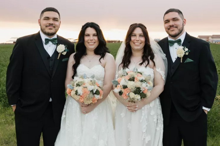 Urodzili się w odstępie kilku minut — potem wzięli ślub z bliźniakami jednojajowymi!