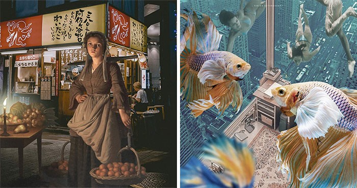 Artysta przekształca przypadkowe myśli w surrealistyczne edycje!