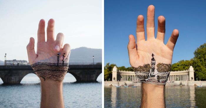 21 emocjonalnych zdjęć artysty, który wyszuje krajobrazy na swojej skórze!