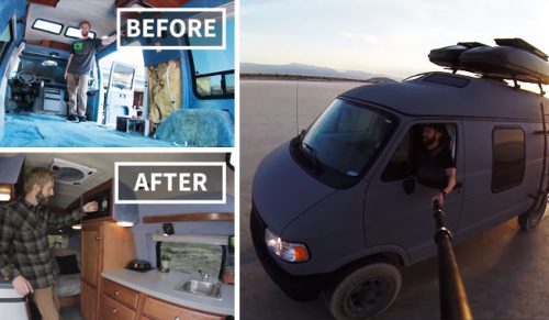 Facet przerobił stary van babci na dom na kółkach i przez 2 lata podróżował po świecie