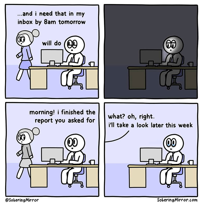 Komiksy o drobnych obserwacjach z życia codziennego (21 obrazków)