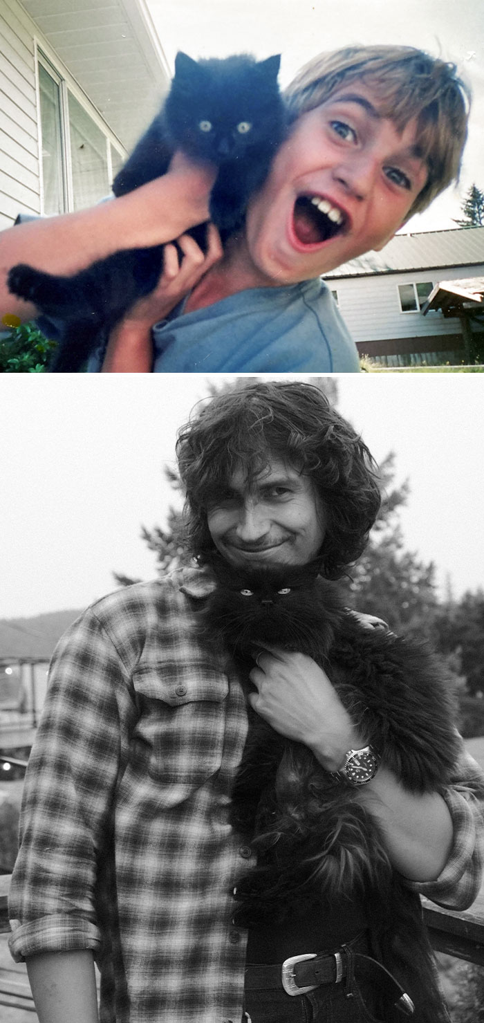 Nie płaczemy, to ty płaczesz: 48 osób dzieli się uroczymi zdjęciami swoich zwierzaków – wtedy i teraz