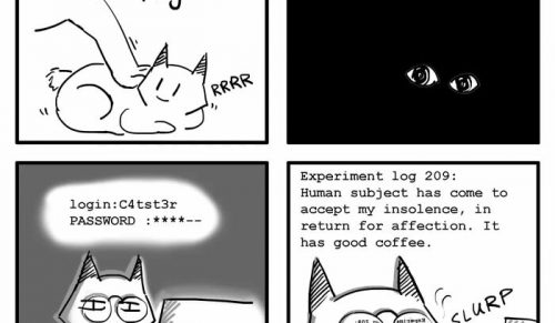 25 Złośliwych Komiksów o Kocie, które Udowadniają, że Koty Rozumieją Nas Lepiej niż Myślimy