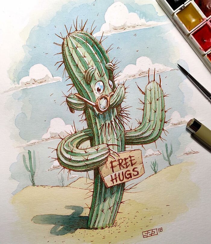 35 ilustracji rosyjskiego artysty: mroczny humor i niepokojące motywy