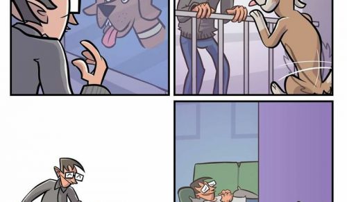 Artysta łączy optymizm z pesymizmem w niespodziewanych, a jednocześnie bliskich życiu komiksach