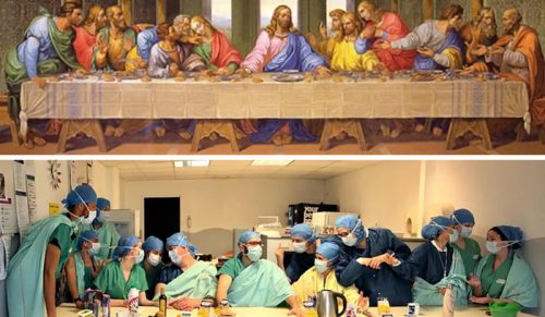 Rosyjska grupa na Facebooku odtwarza słynne dzieła sztuki podczas izolacji