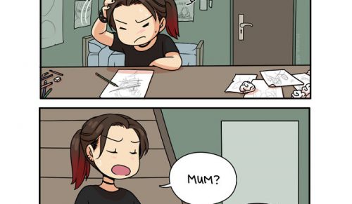 Artystka ilustruje codzienne życie z chłopakiem i kotką w 50 uroczych rysunkach