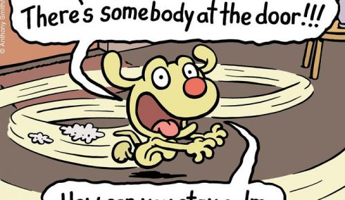 Artysta stworzył 29 zabawnych komiksów jednopanelowych o uroczym psie i jego codziennych dylematach