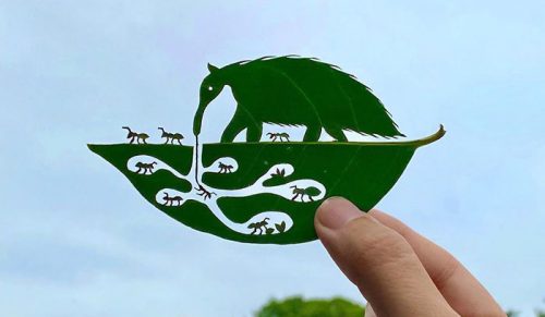 Japoński artysta stworzył 30 uroczych scenek z liści