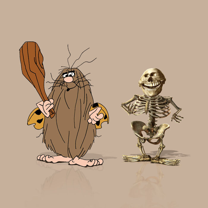 Captain Caveman skeleton