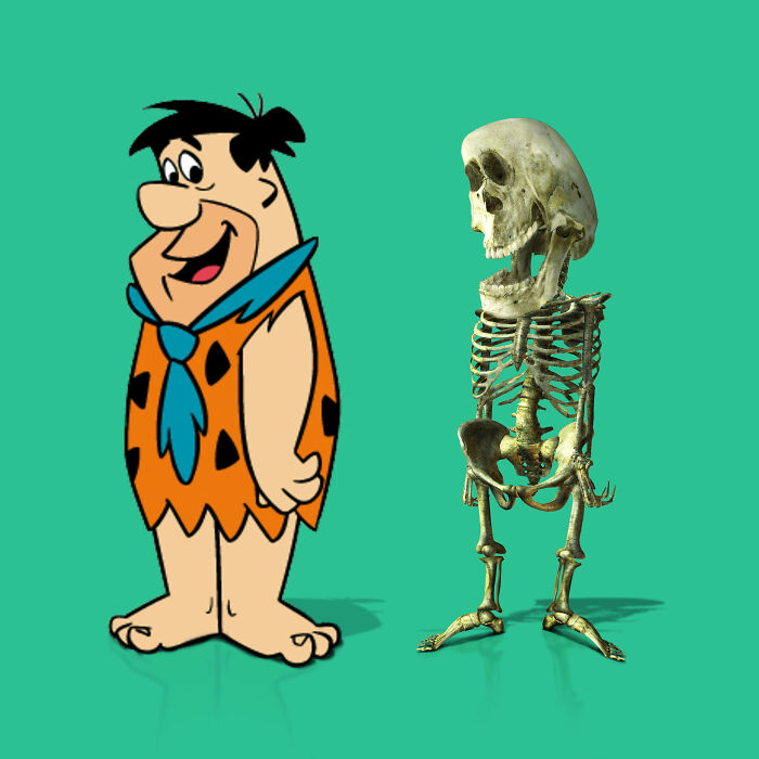 Fred Flintstone skeleton