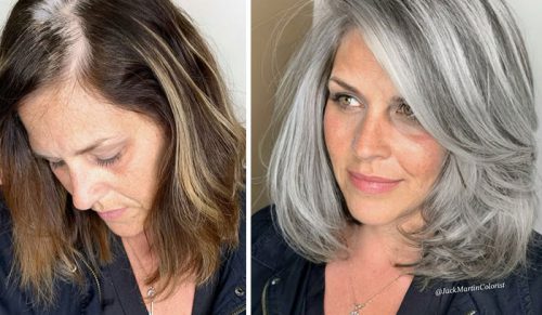Odrodzenie siwych włosów: 22 zdjęcia „przed i po” gwiazd