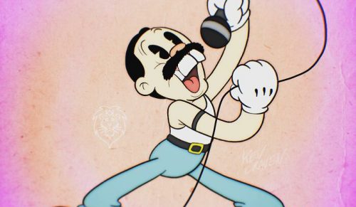 18 legend rocka wyobrażonych jako kreskówkowe postacie z lat 30.