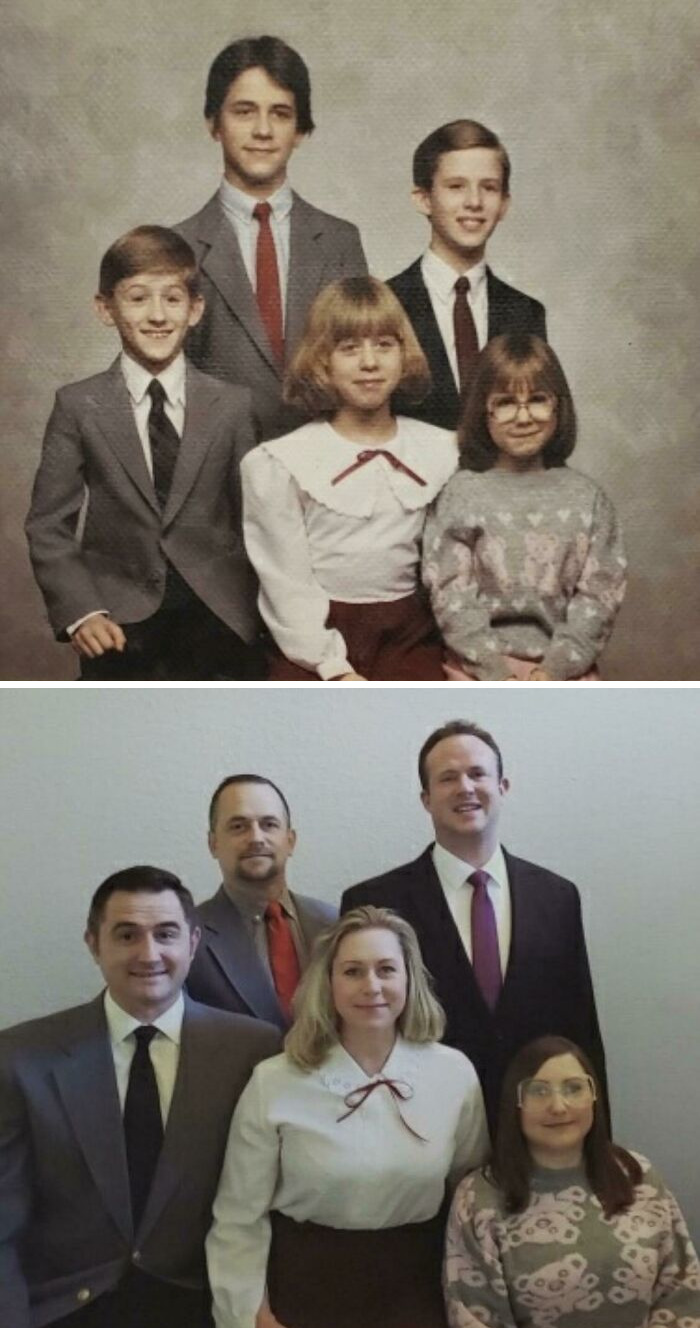 Me And My Siblings Recreated This For My Parents As A Gift For Their 50th Anniversary. 1985-2019
