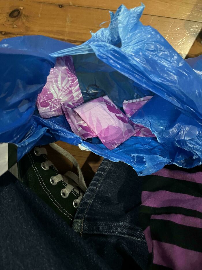 Brought A Jumper And The Seller Sent Me 4 Unused Pantyliners With The Jumper?????