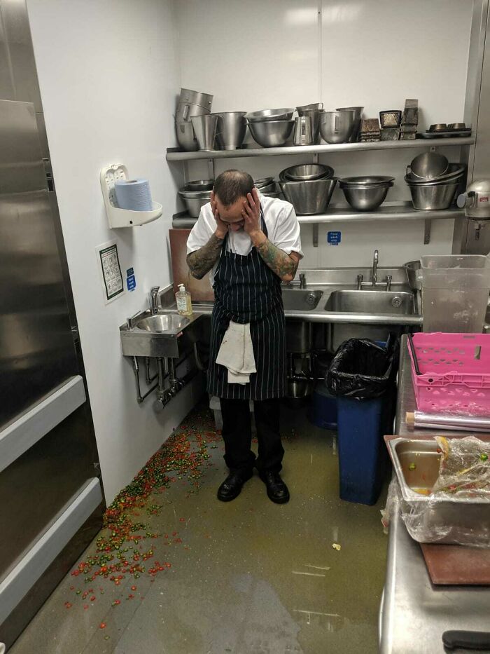 When You Hand Slice And Pickle 300 Chillies Only To Promptly Drop Them All On The Floor