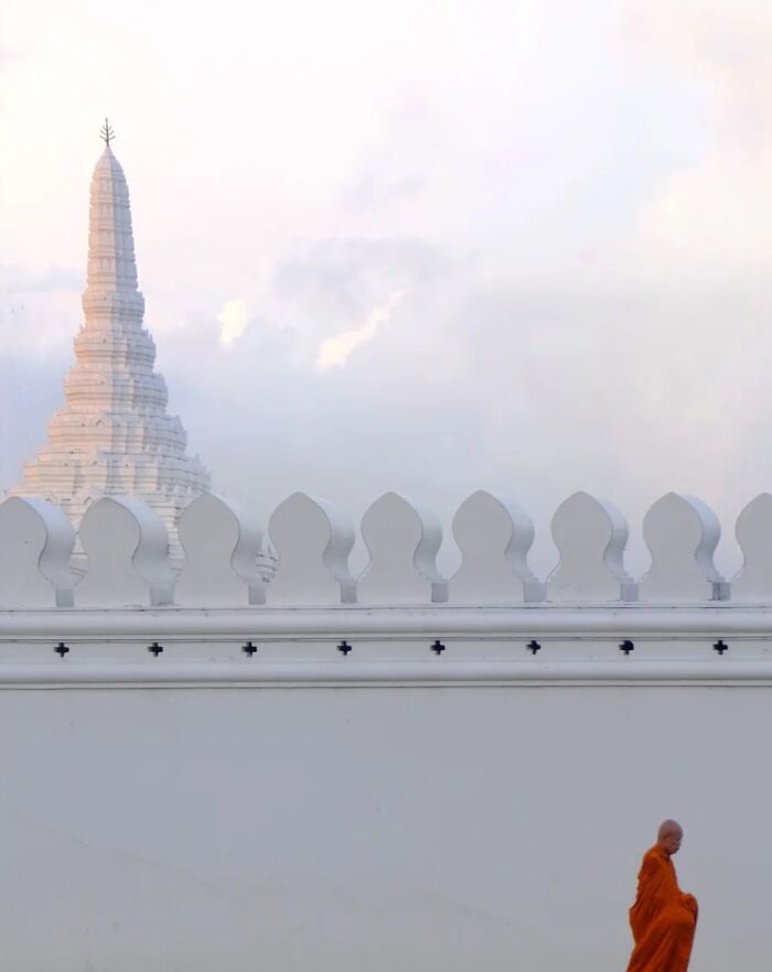 The White Chedi And A Monk