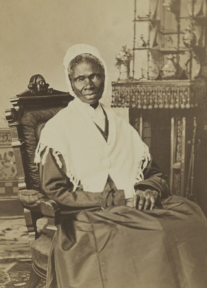 Harriet Tubman, an iconic figure among women in history, known for her bravery and activism.