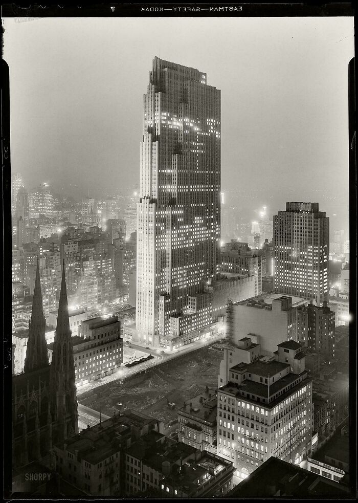 December 5, 1933. Rockefeller Center And Rca Building From 515 Madison Avenue
