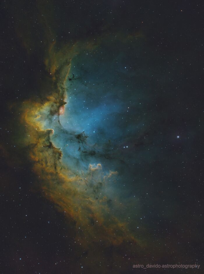 Colorful astrophotography of a nebula captured in backyard astrophotography