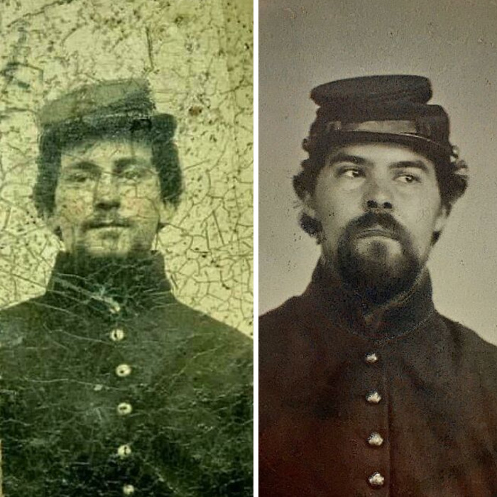 My Great-Great Grandfather (Left) 1862, And Me (Right), 2022