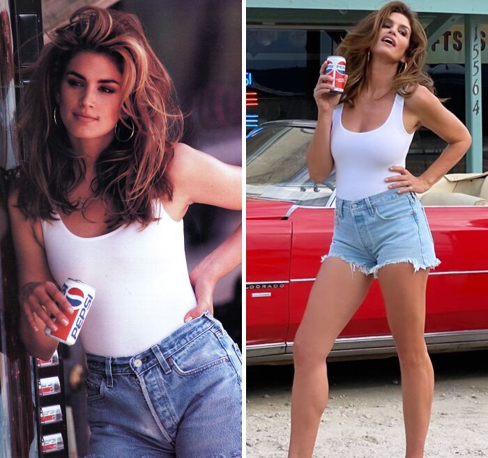 Cindy Crawford At 55 Recreating Her 1992 Pepsi Ad