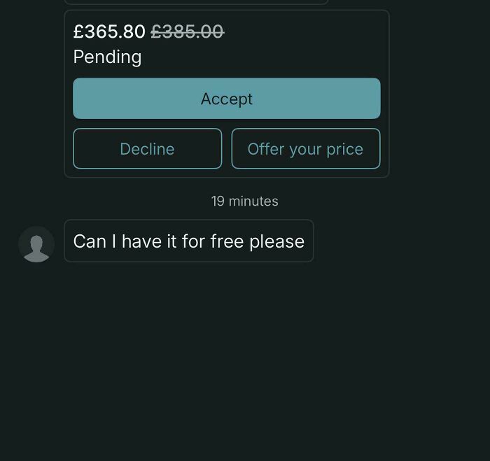 Asking For My Item For Free