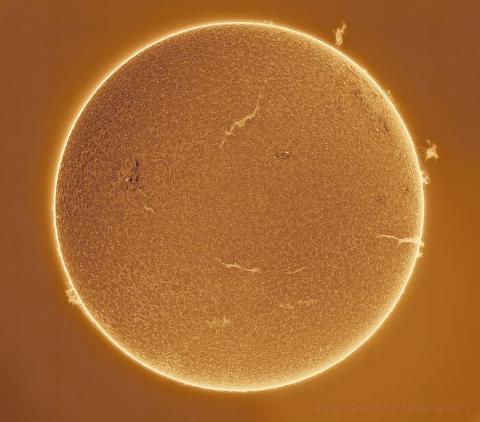 High-resolution sun astrophotography with solar activity