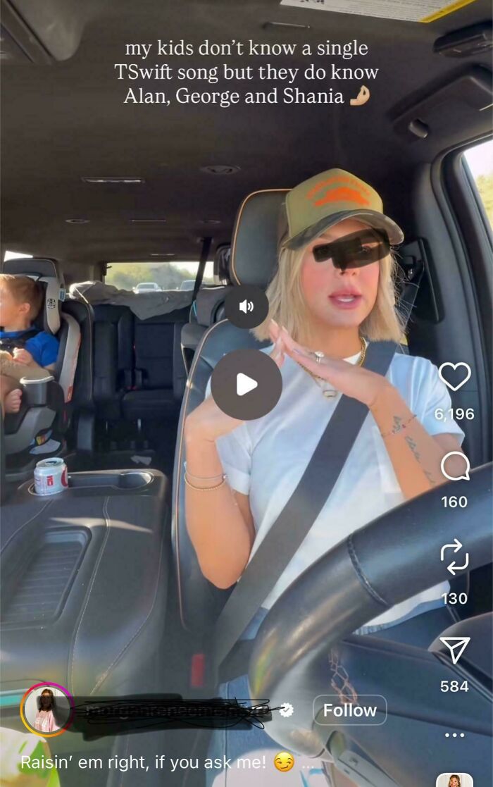 Woman filming social media video in car showing influencers content studio behavior